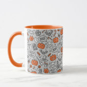 Niedlich Kids Halloween Doodle-Muster Tasse (Links)