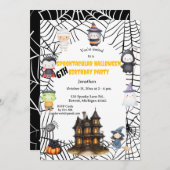 Niedlich Kids Halloween Einladung (Vorne/Hinten)