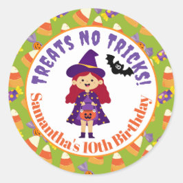 Niedlich Kids Halloween Kostüm Party Runder Aufkleber