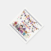 Niedlich Kids Halloween Kostüm Party Serviette (Ecke)