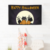 Niedlich Kids Halloween-Party Black Cat Friedhof Banner (Insitu)