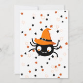 Niedlich Kids Halloween-Party Black Orange Einladung (Rückseite)