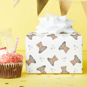 Niedlich Kids Highland Cow Barnyard Geburtstag Geschenkpapier
