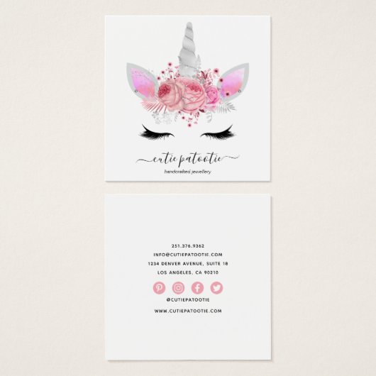 Niedlich Kids Jeweln Unicorn Earring (Vorne & Hinten)