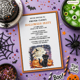 Niedlich Kids Kostüm Halloween-Party Einladung