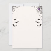 Niedlich Kids Kostüm Party Trick oder Treff Hallow Einladung (Rückseite)