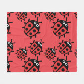 Niedlich Kids Ladybird Family Fleecedecke (Vorderseite (Horizontal))