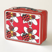 Niedlich Kids Ladybird Family Metall Brotdose (Rückseite)
