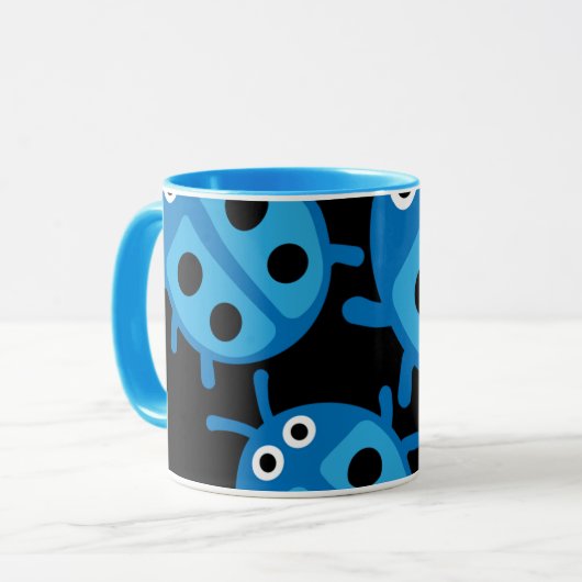 Niedlich Kids Ladybird Family Tasse (Vorderseite Links)