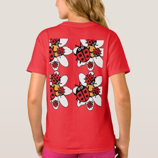 Niedlich Kids Ladybug T-Shirt (Rückseite)