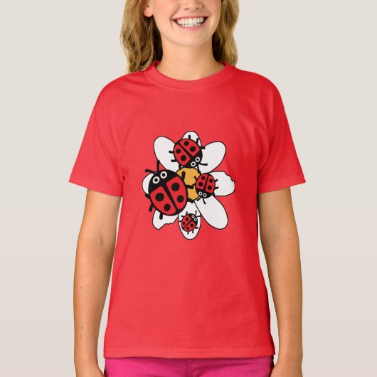Niedlich Kids Ladybug T-Shirt (Vorderseite)