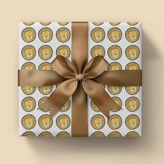 Niedlich Kids Lion Dschungelmuster Geschenkpapier Set
