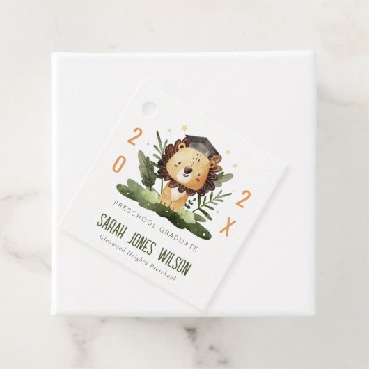 Niedlich Kids Lion Foliage Custom Preschool Abschl Geschenkanhänger (Beispiel)