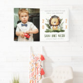 Niedlich Kids Lion Foliage Foto Vorschule Abschlus Banner (Insitu)