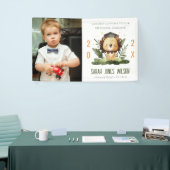 Niedlich Kids Lion Foliage Foto Vorschule Abschlus Banner (Messeveranstaltung)