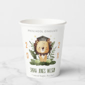 Niedlich Kids Lion Foliage Vorschulabschlusspartei Pappbecher (Rückseite)