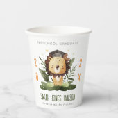 Niedlich Kids Lion Foliage Vorschulabschlusspartei Pappbecher (Vorderseite)