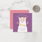 Niedlich Kids Llama Valentine Mitteilungskarte (Vorderseite/Rückseite Beispiel)