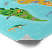 Niedlich Kids Map Poster (Ecke)
