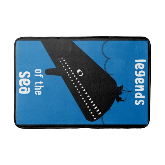 Niedlich Kids Moby Dick Sea Monster Badematte (Vorderseite)