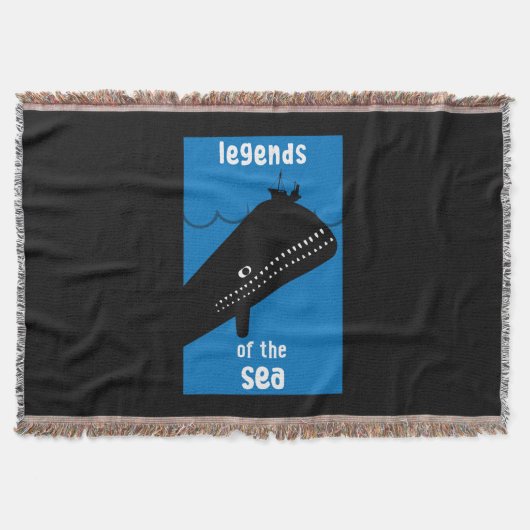 Niedlich Kids Moby Dick Sea Monster Decke (Vorderseite)