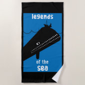 Niedlich Kids Moby Dick Sea Monster Strandtuch (Vorderseite)