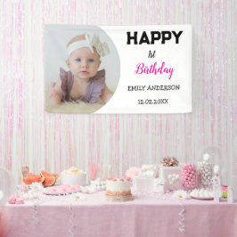Niedlich Kids Personalisiert Foto Age Geburtstagsp Banner