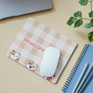 Niedlich Kids Personalizable Name Manga Cartoon Ca Mousepad