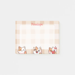 Niedlich Kids Personalizable Name Manga Cartoon Ca Post-it Klebezettel