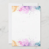 Niedlich Kids Rainbow Unicorn Girly Birthday Party Einladung (Rückseite)