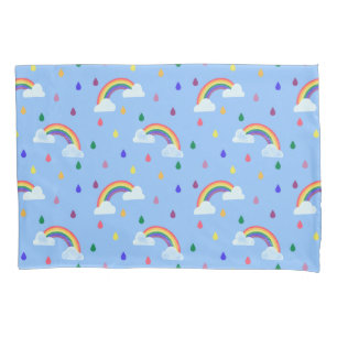 Niedlich Kids Regenbogen Regendusche Muster Kissenbezug