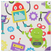 Niedlich Kids Robot Colorful Stoff (Nahaufnahme)