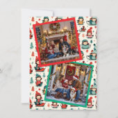 Niedlich Kids Rodelbahn Zwei Fotos Weihnachten (Vorderseite)