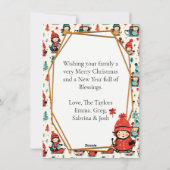 Niedlich Kids Rodelbahn Zwei Fotos Weihnachten (Rückseite)