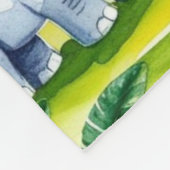 Niedlich Kids Safari Jungle Tiere Personalisierter Fleecedecke (Ecke)