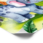 Niedlich Kids Safari Jungle Tiere Personalisierter Fotodruck (Ecke)