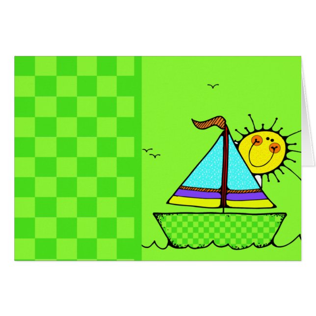 Niedlich Kids Sailboat (Vorderseite (Horizontal))