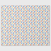 Niedlich Kids Segelboote Segelschiffe Orange Blue Geschenkpapier (Flach)