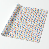 Niedlich Kids Segelboote Segelschiffe Orange Blue Geschenkpapier (Ungerollt)