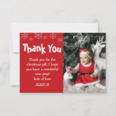 Niedlich Kids Snowflake Foto Weihnachten Dankeskarte (Vorderseite)