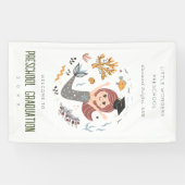 Niedlich Kids Underwater Mermaid Preschool Abschlu Banner (Horizontal)