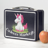 Niedlich Kids Unicorn Personalisiert Lunchbox (Beispiel)