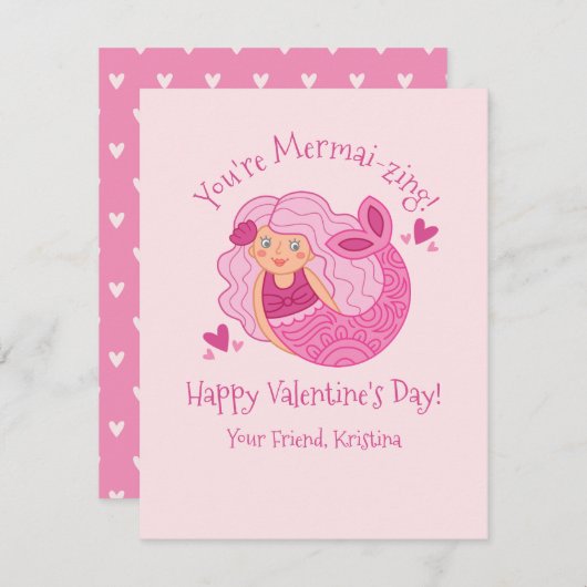 Niedlich Kids Valentine Feiertagskarte (Vorne/Hinten)