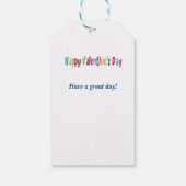 Niedlich Kids Valentinstag Klasse Dinosaurier Geschenkanhänger (Rückseite)