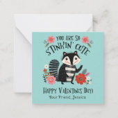Niedlich Kids Valentinstag Stinkin Niedlich Skunk Mitteilungskarte (Vorderseite)