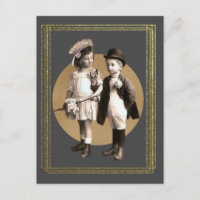 Niedlich Kids Vintages Gerahmtes Foto