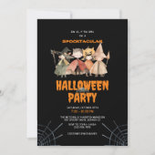 Niedlich Kids Watercolor Halloween-Party Einladung (Vorderseite)