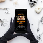 Niedlich Kids Watercolor Halloween-Party Einladung