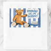 Niedlich Kids-Zahnarzt Rechteckiger Aufkleber (Tasche)