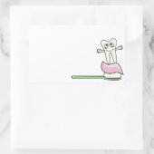 Niedlich Kids-Zahnarzt Rechteckiger Aufkleber (Tasche)